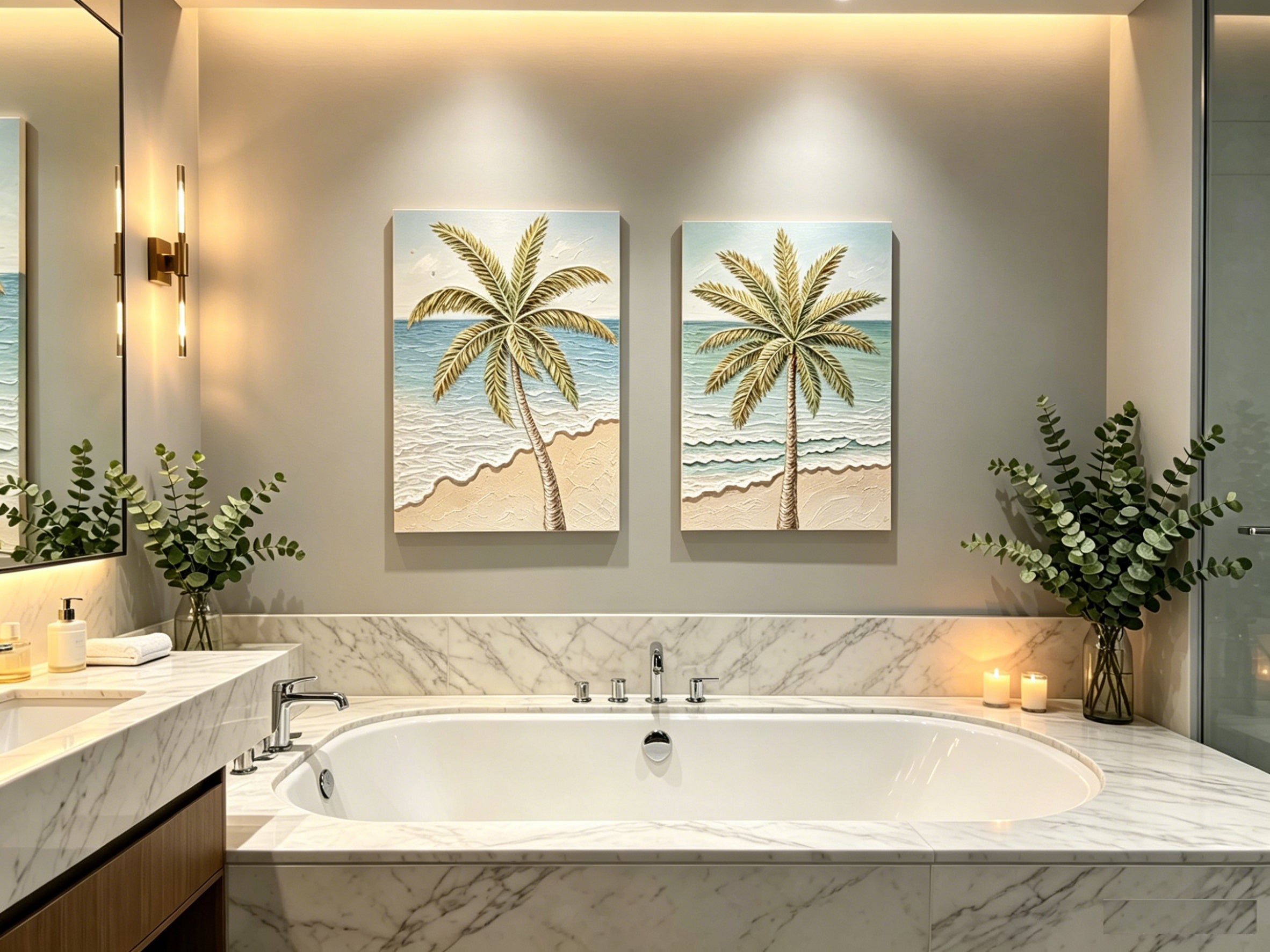 Two Palms pair shown in an interior setting