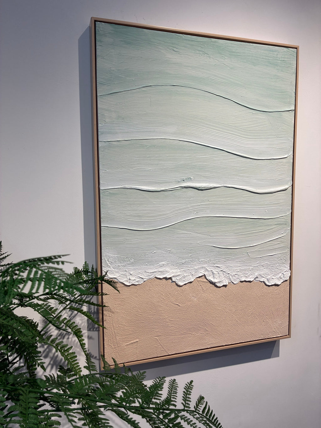 Tideline canvas shown in an interior setting