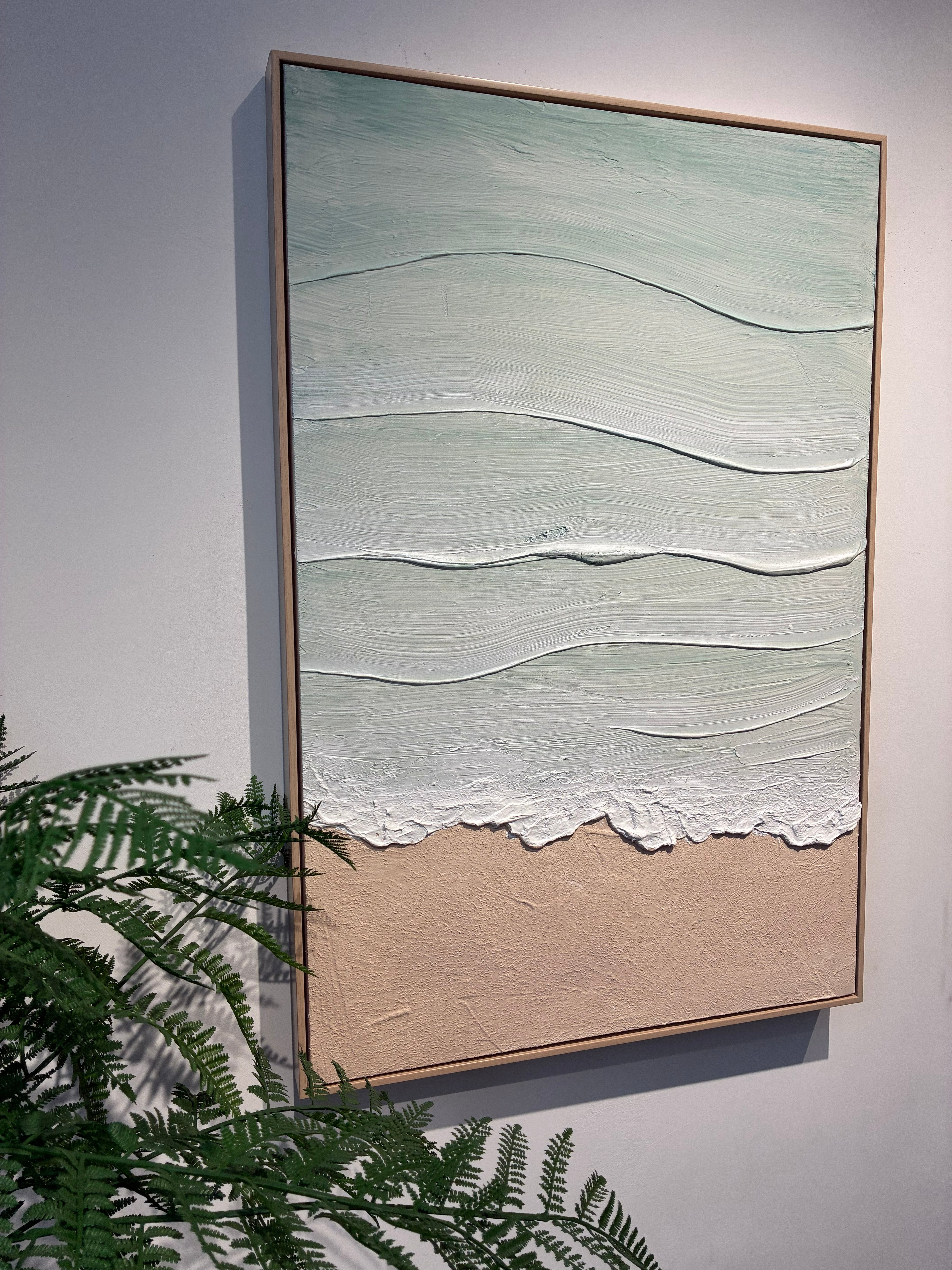 Tideline canvas shown in an interior setting