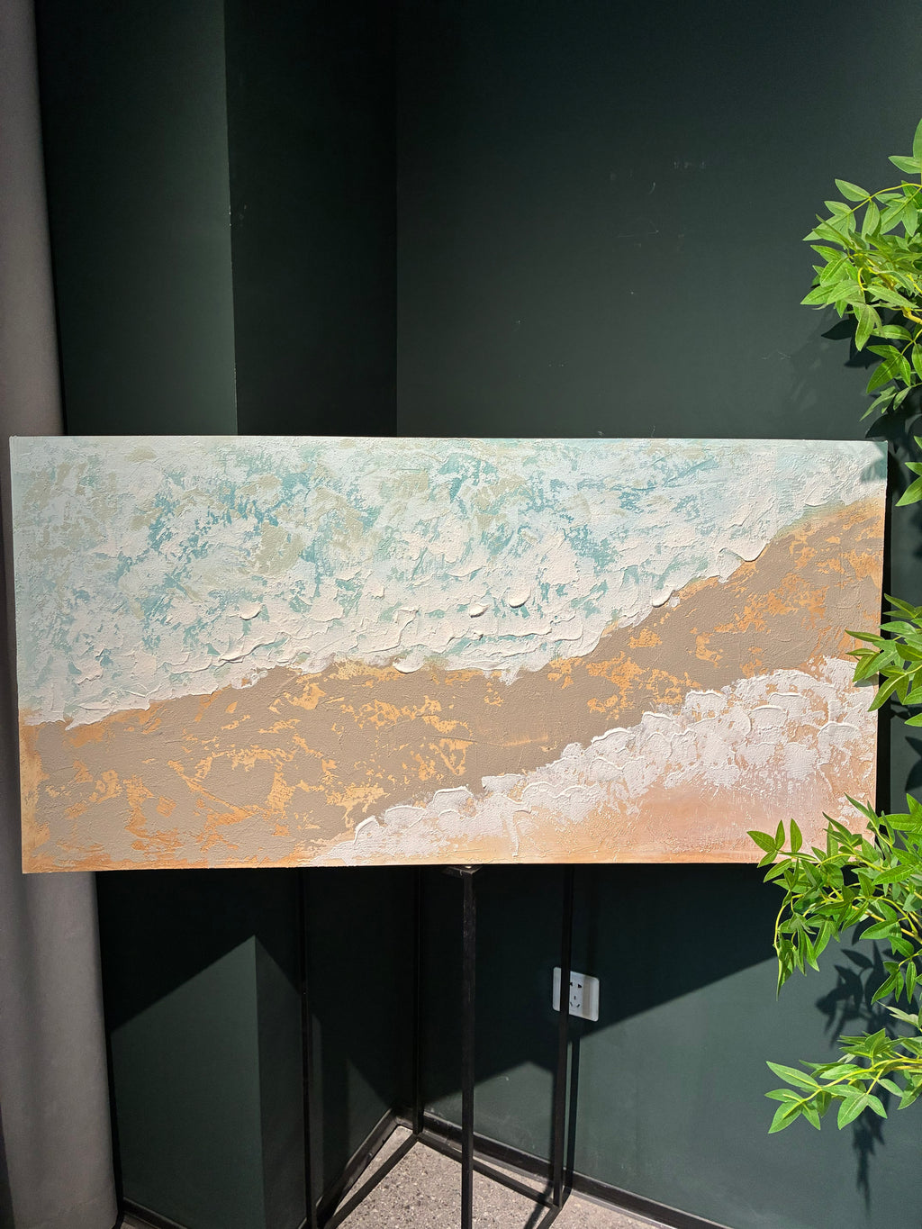 Low Tide canvas shown in an interior setting