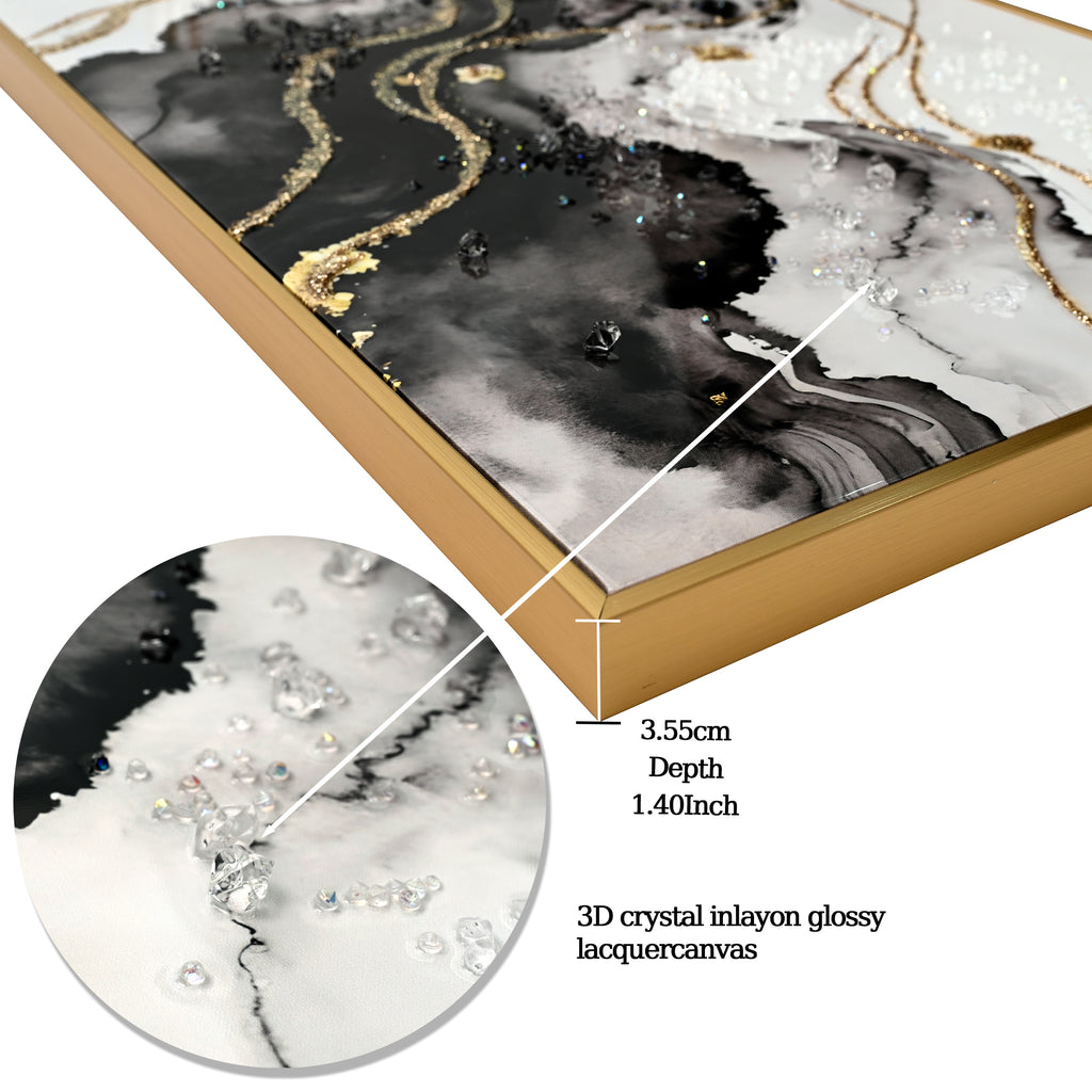 Verso Ink Flow diptych shown in an interior setting