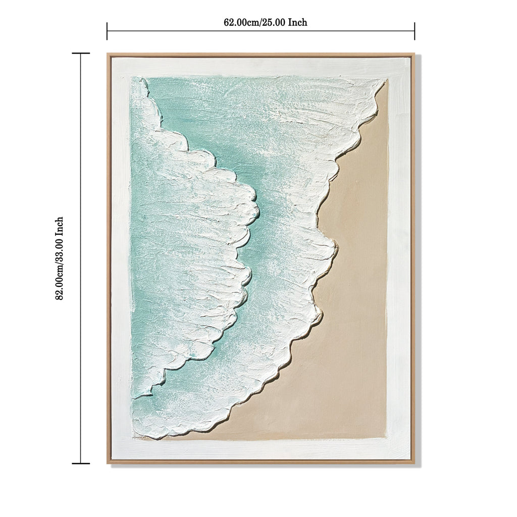 Shoreline diptych, framed and ready to hang