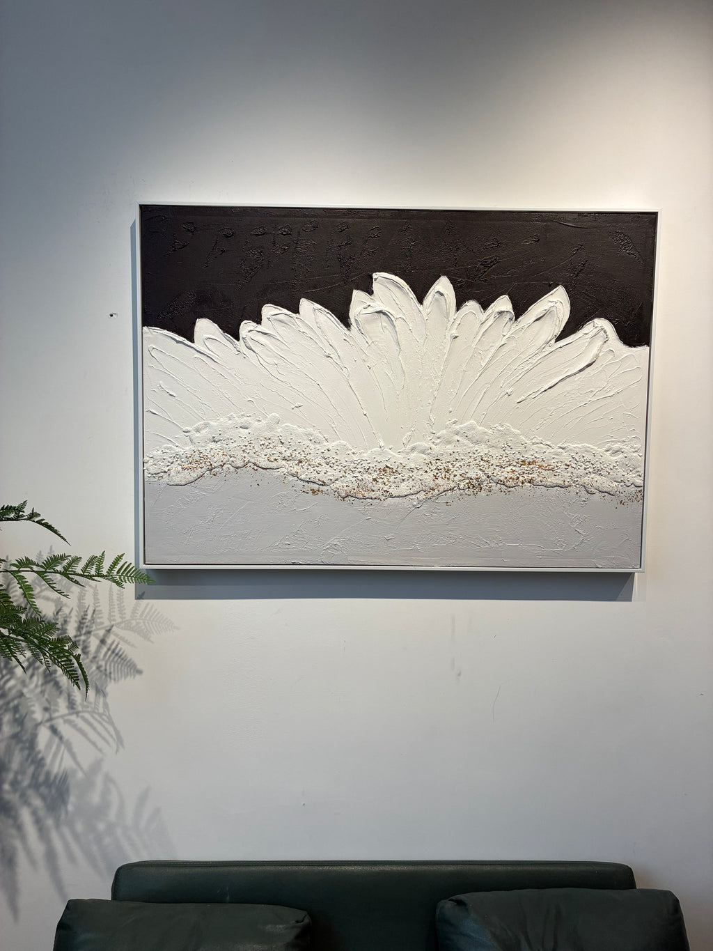 Verso Graphite Impasto canvas, stretched and ready to hang