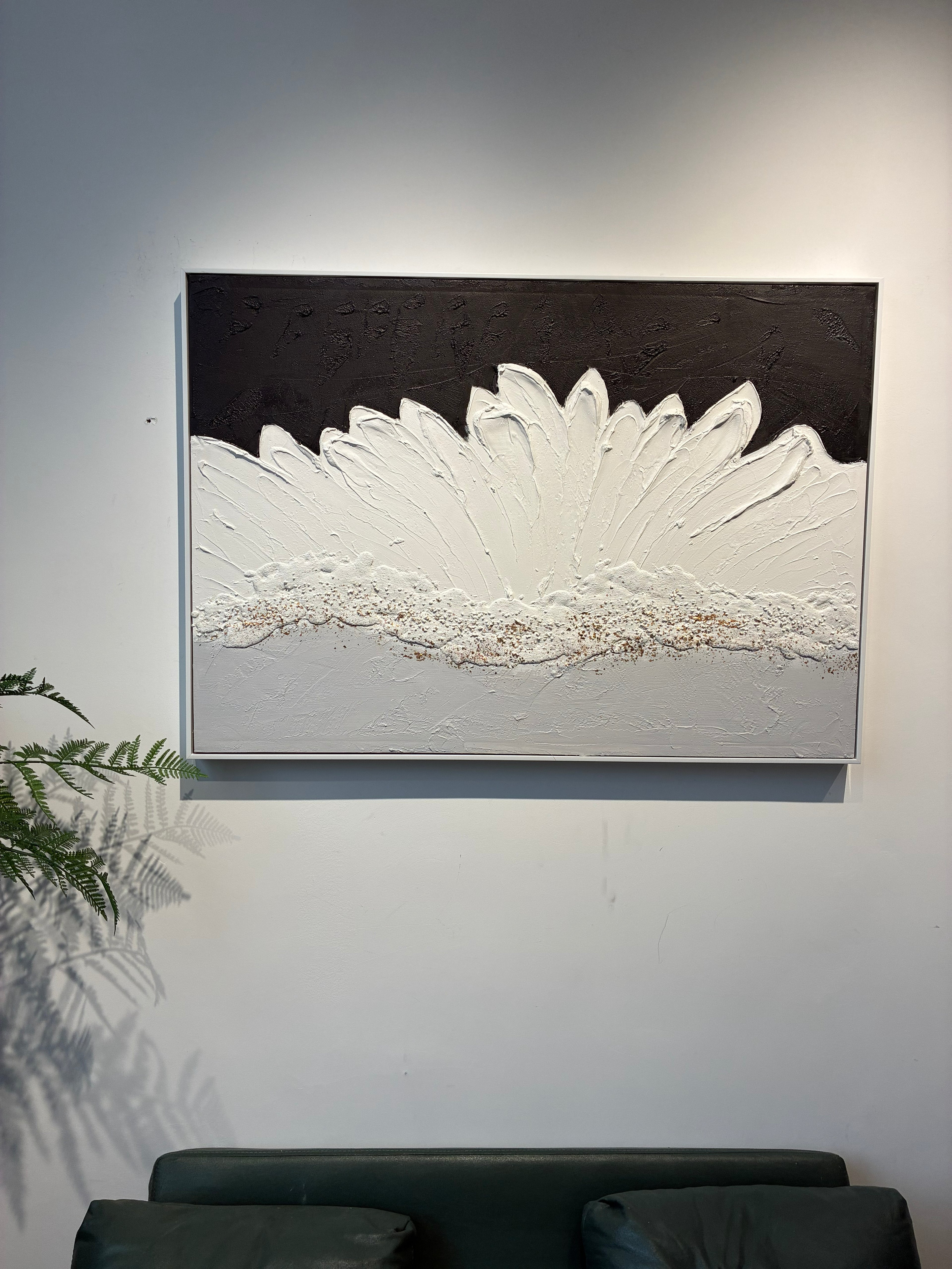 Verso Graphite Impasto canvas, stretched and ready to hang